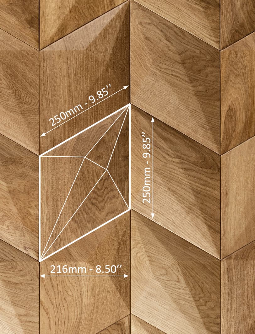 Diamond 3D Paneel dimension sheets