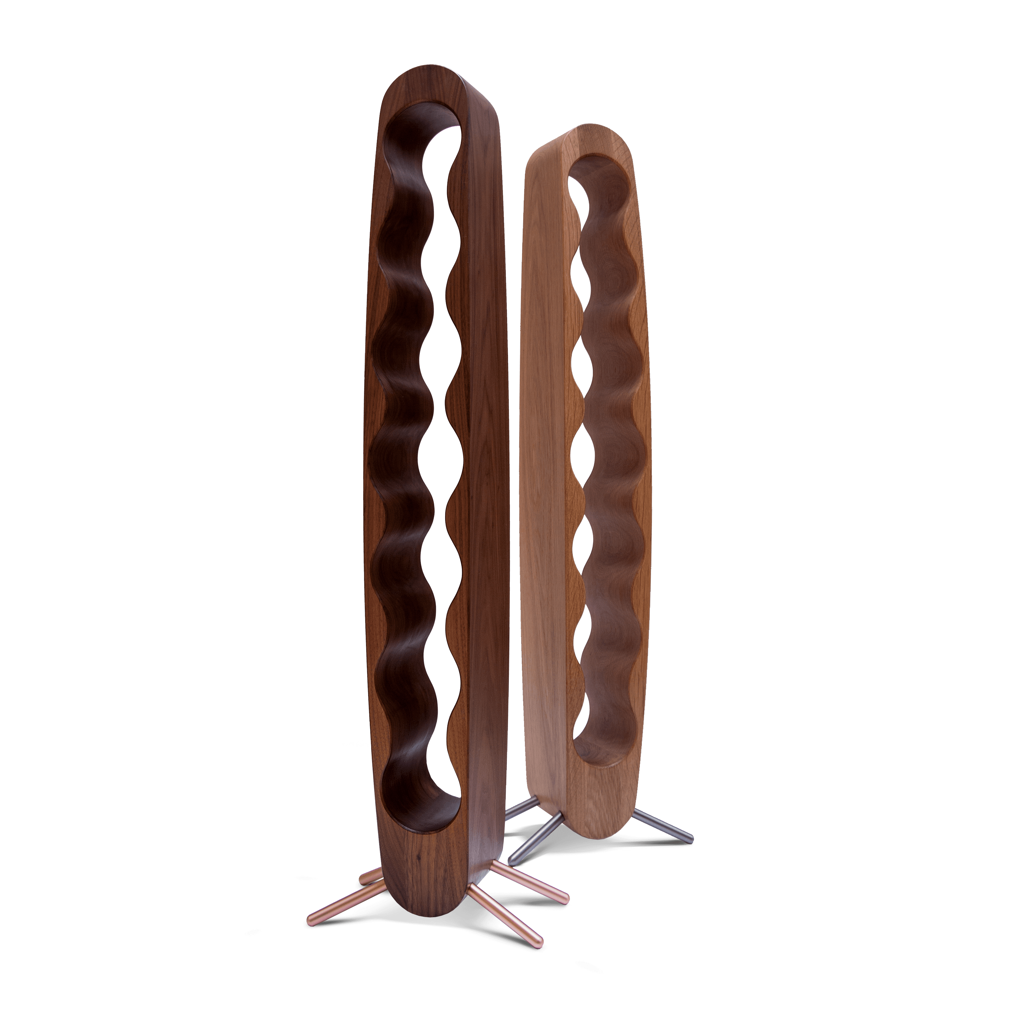 Designer wood sculpture for water presentation in boutique hotel spa